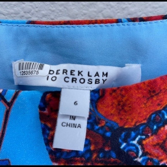 NWT Derek Lam 10 Crosby Floral-Print Mini Dress - Picture 7 of 9